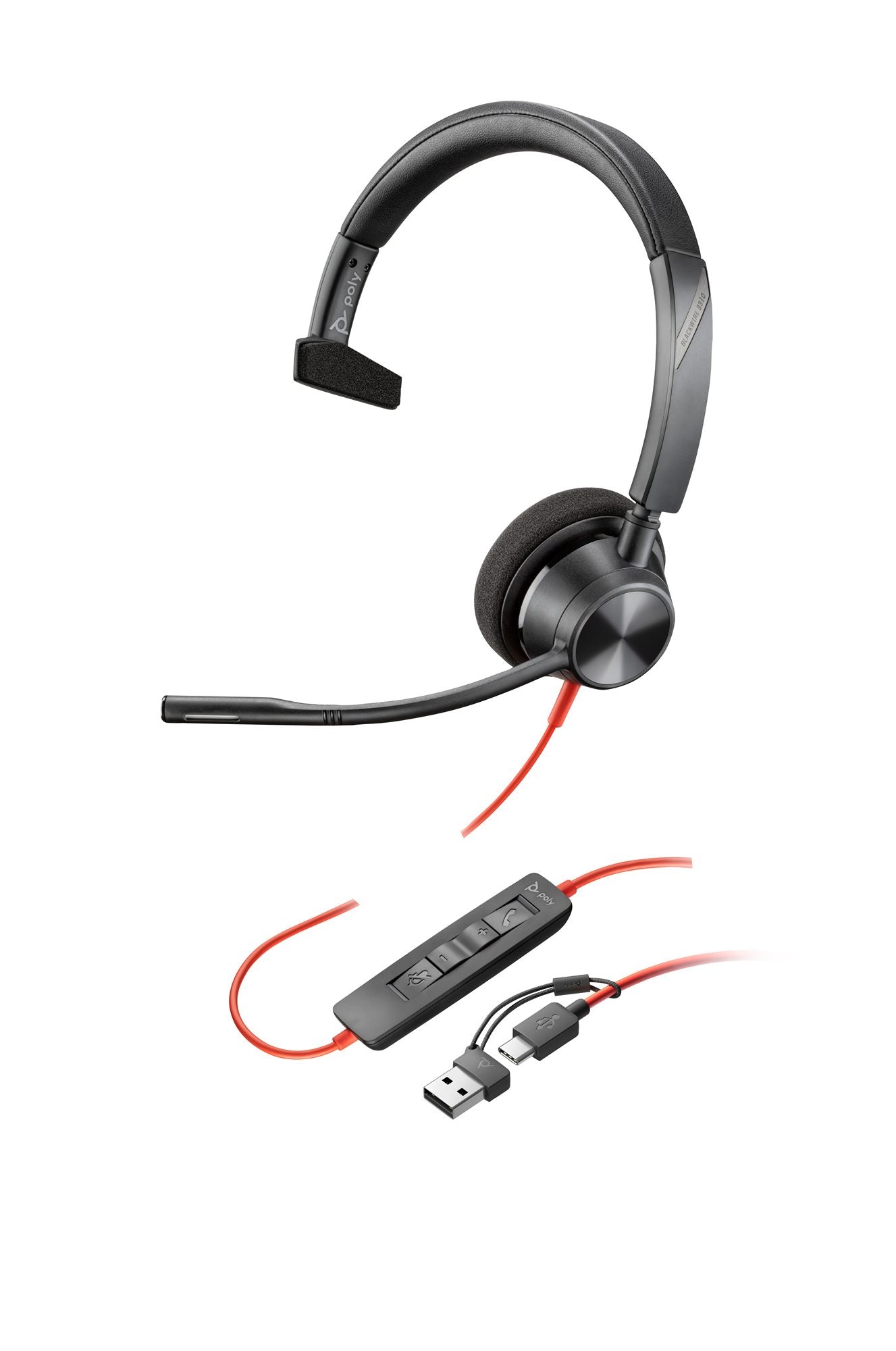 Poly BW 3310 Mono USB-C HS+USB-C/A
