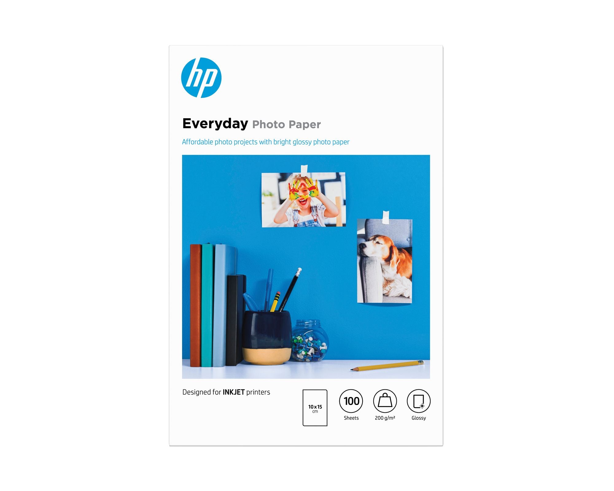 HP original Everyday Glossy photo paper white 200g/m2 100x150mm 100 sheets 1-pack
