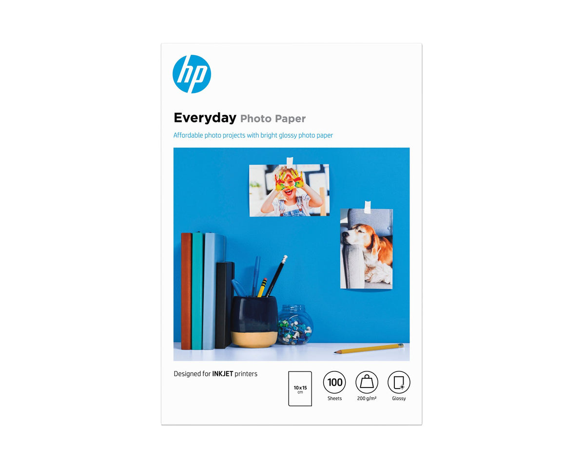 HP original Everyday Glossy photo paper white 200g/m2 100x150mm 100 sheets 1-pack