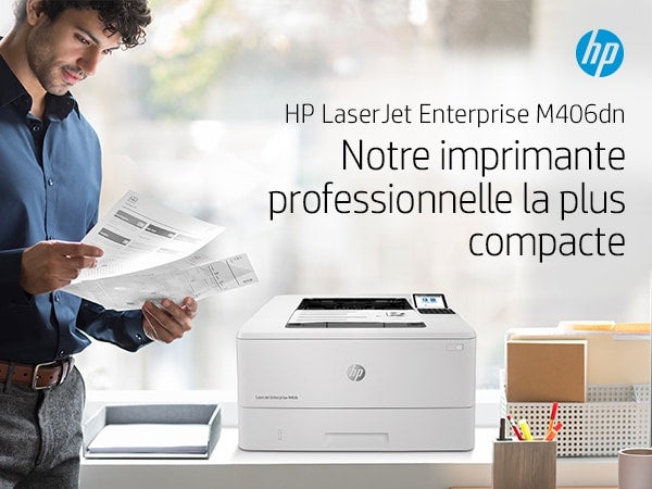 HP LaserJet Enterprise M406dn Printer Mono Duplex laser A4 1200x1200dpi 40ppm 350sheets USB LAN