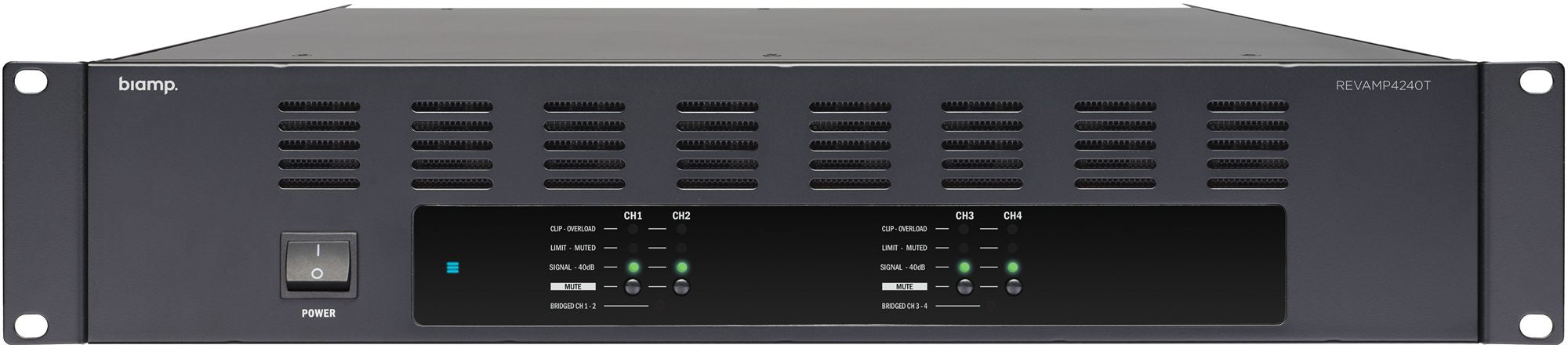 Biamp Professional 4 Channel Class-D Power Amplifier (4x 240W/100V)