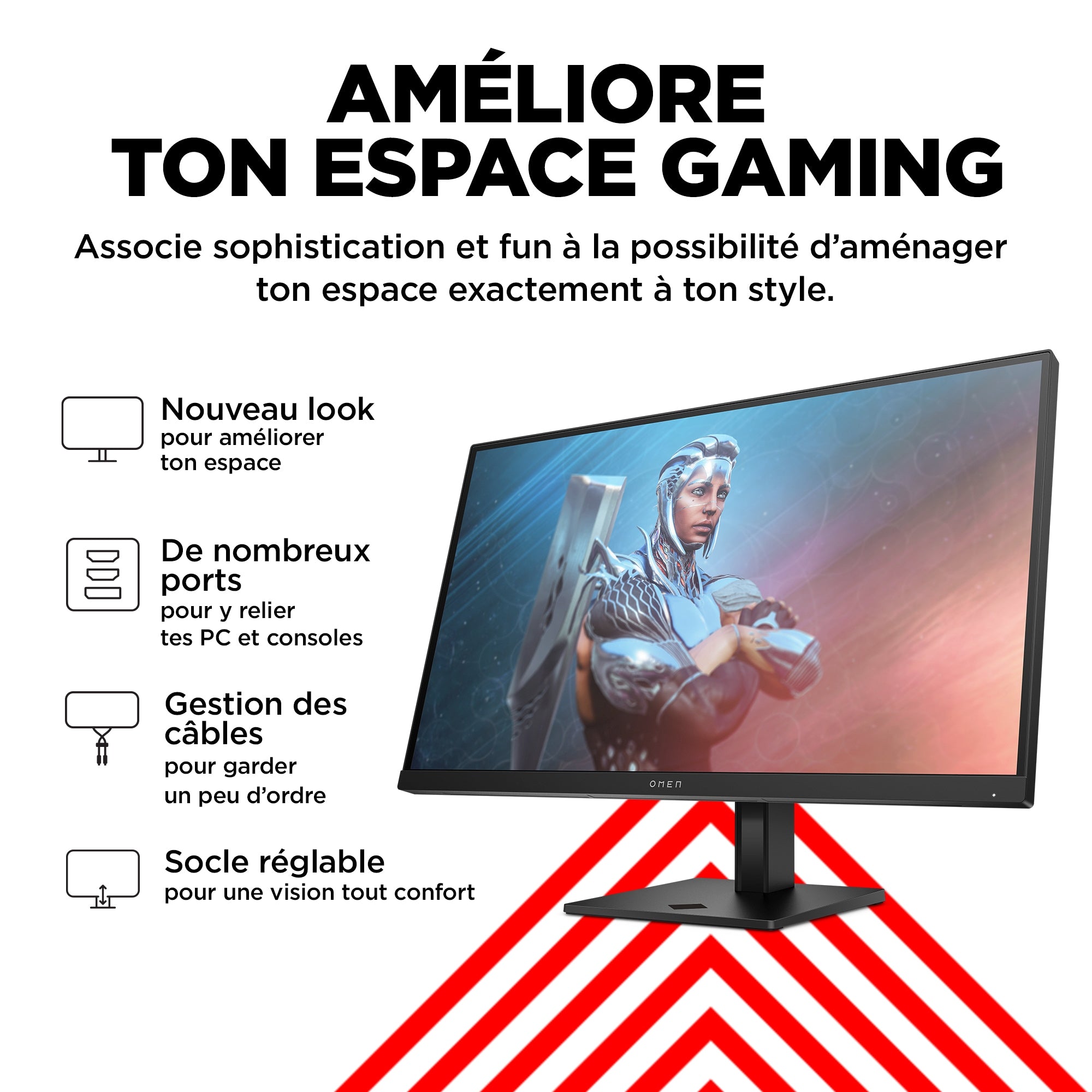 "OMEN by HP 27 inch FHD 165Hz Gaming Monitor - OMEN 27 écran plat de PC 68,6 cm (27"") 1920 x 1080 pixels Full HD LCD Noir"