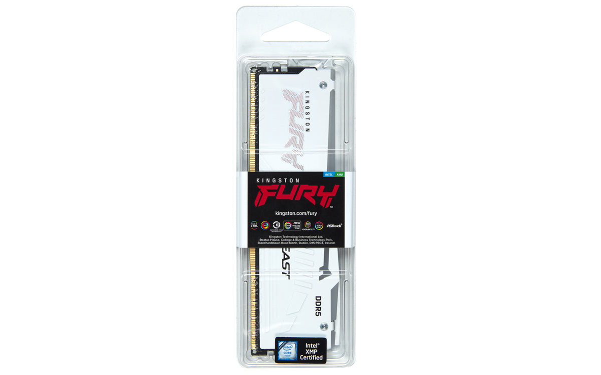 KINGSTON 16Go 6800MT/s DDR5 CL34 DIMM FURY Beast White RGB EXPO