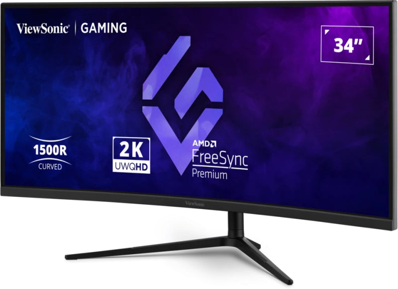 34" 1500R Curved LCD Monitor 3 side bor
