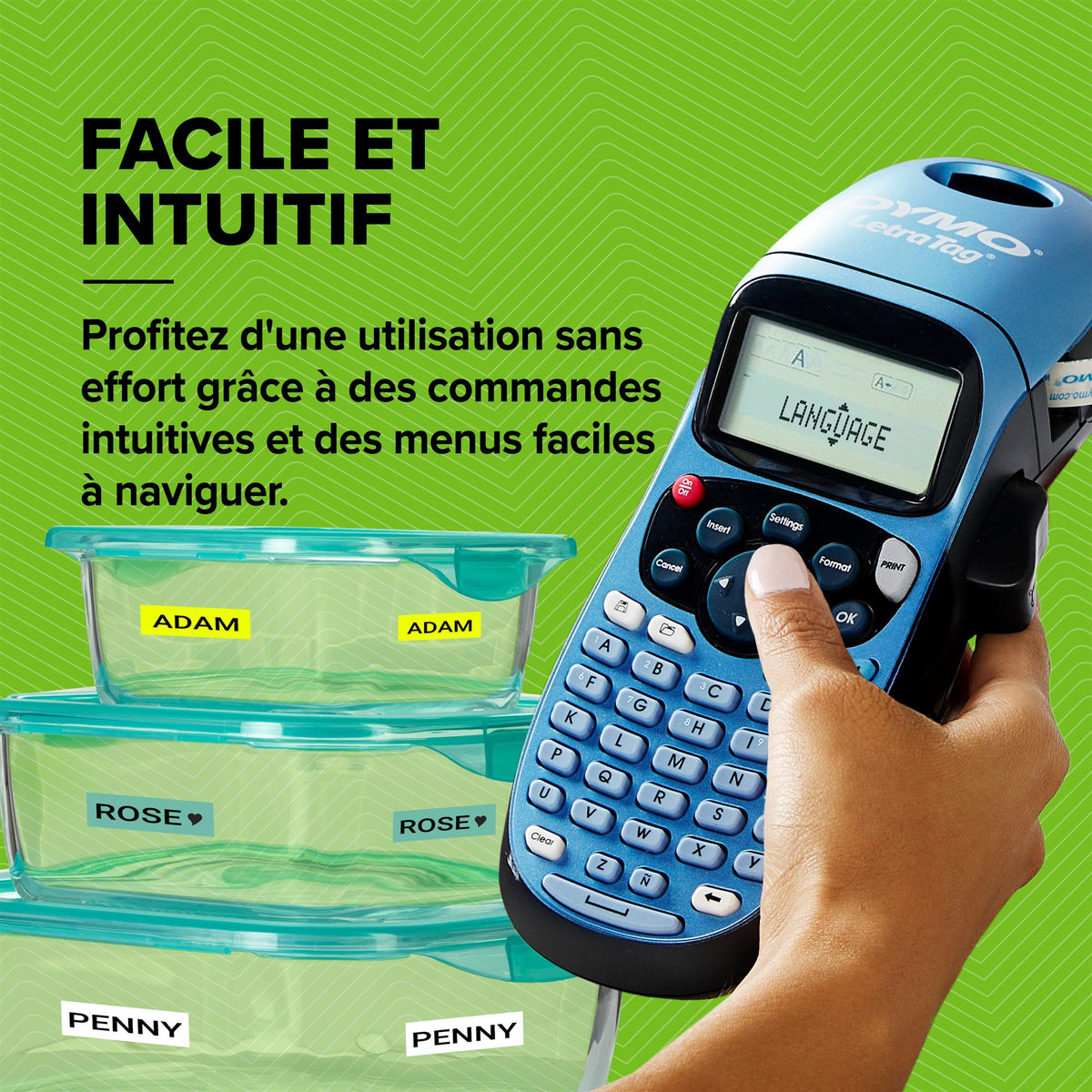DYMO Etiqueteuse LetraTag LT-100H bleue