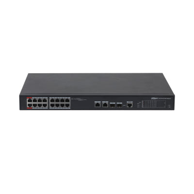 Dahua PFS4218-16ET-240-V3 Commutateur PoE géré 16 ports 100 Mbps + 2 ports Gigabit