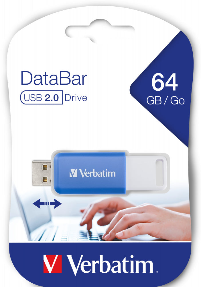 V DataBar USB 2.0 Drive Blue 64GB