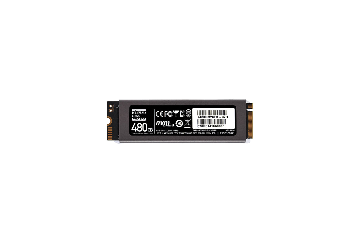 480GB RGB SSD M.2 2280 NVME KLEVV CRAS