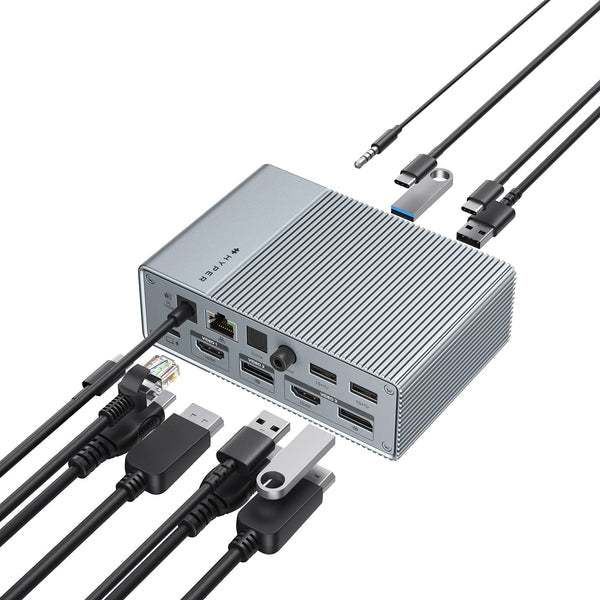TARGUS HyperDrive Universal GEN2 15-in-1 USB-C Triple Video Docking Station - For MST enabled devices