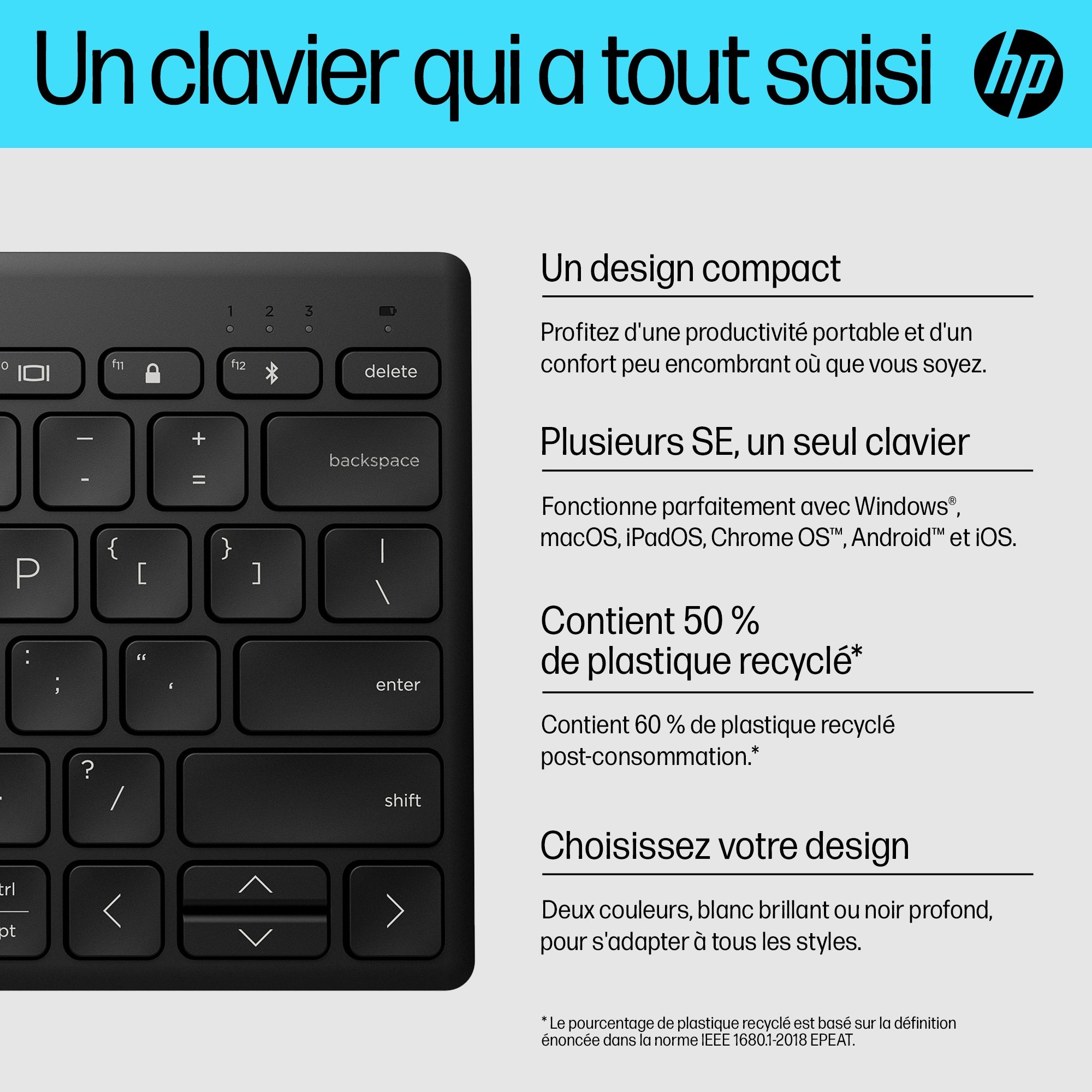 HP 350 BLK Compact Multi-Device KBD EMEA