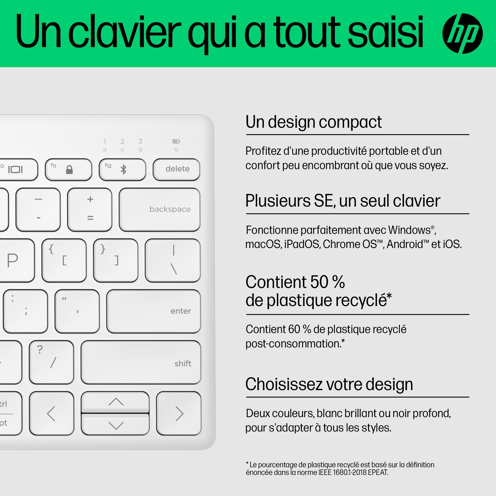 HP 350 WHT Compact Multi-Dev KBD EMEA-IN