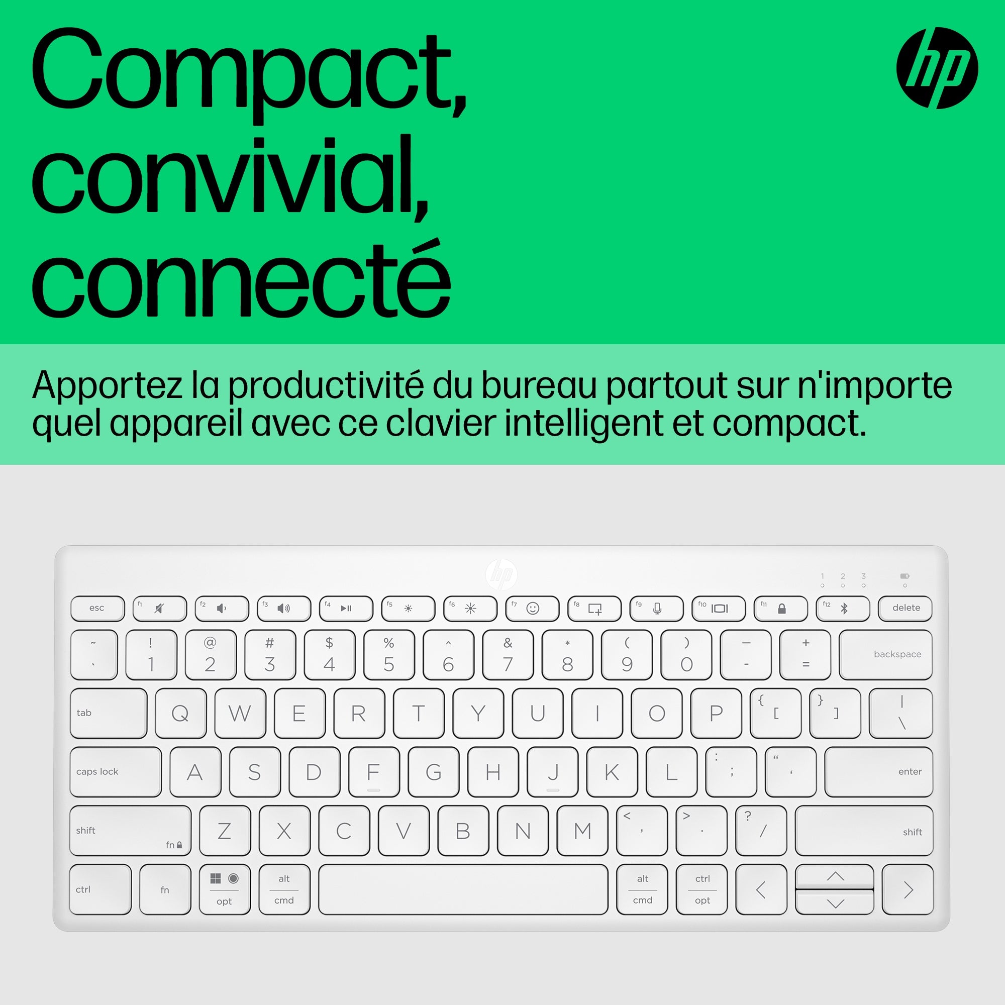 HP 350 WHT Compact Multi-Dev KBD EMEA-IN