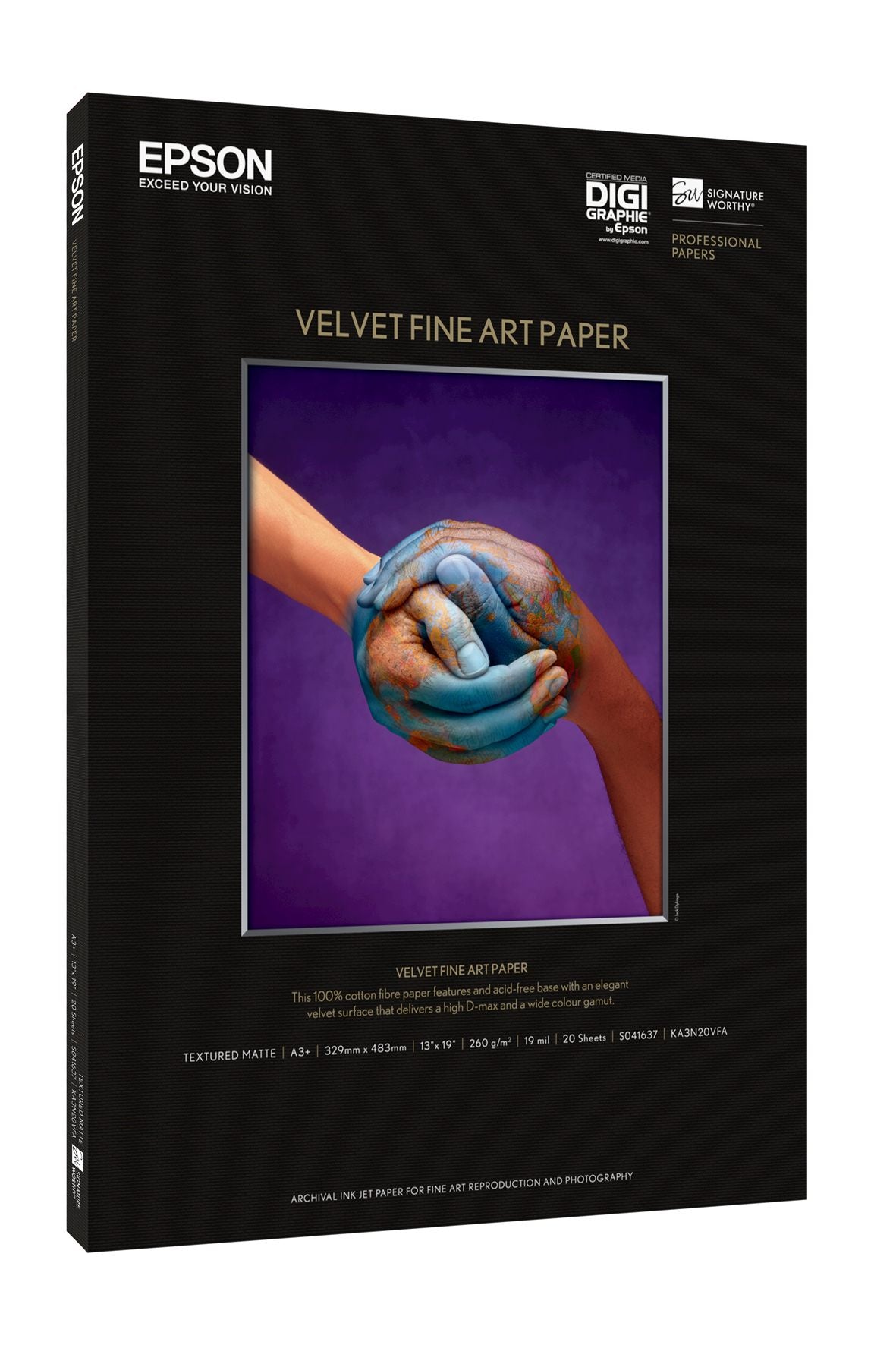 Paper/Velvet FineArt A2 260gm2 25sh