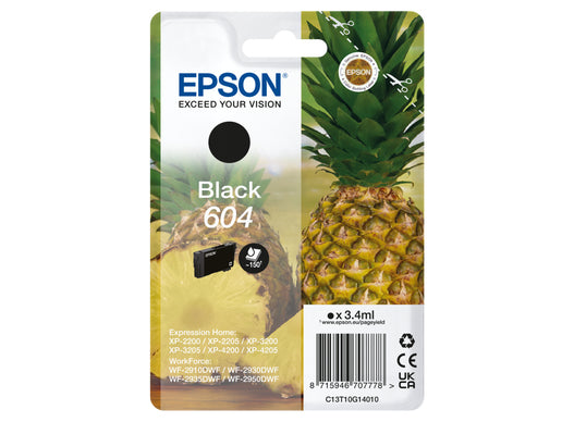EPSON 4LB Singlepack Black 604 Ink
