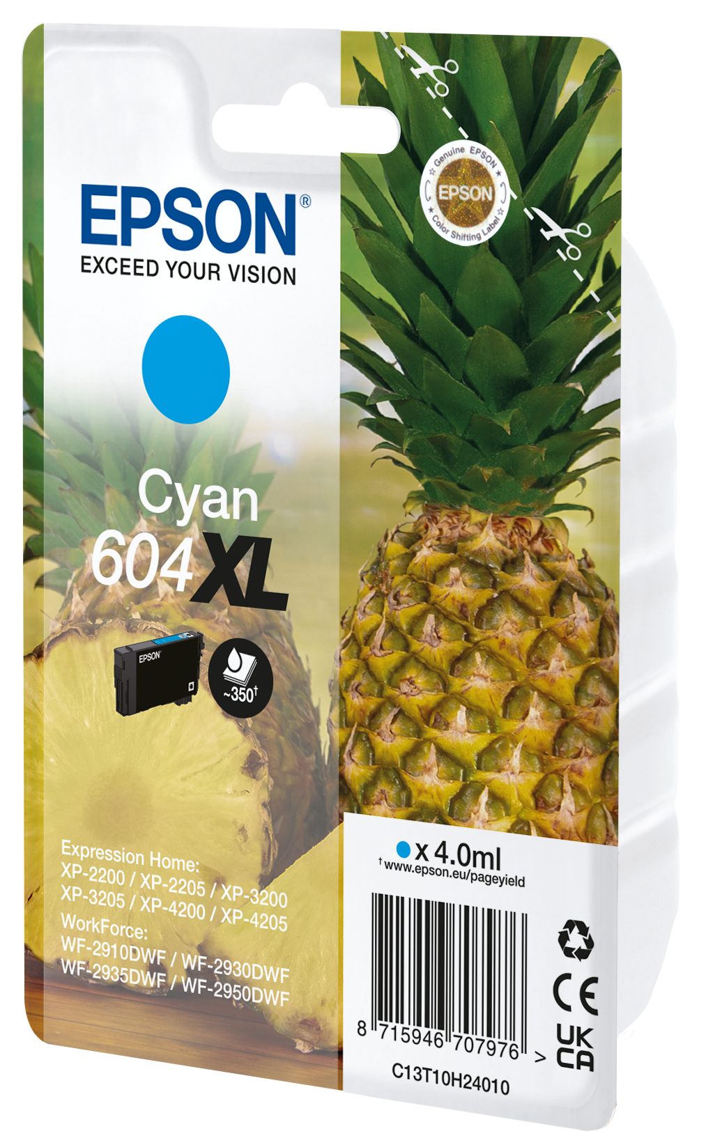 EPSON 4LB Singlepack Cyan 604XL Ink w/s