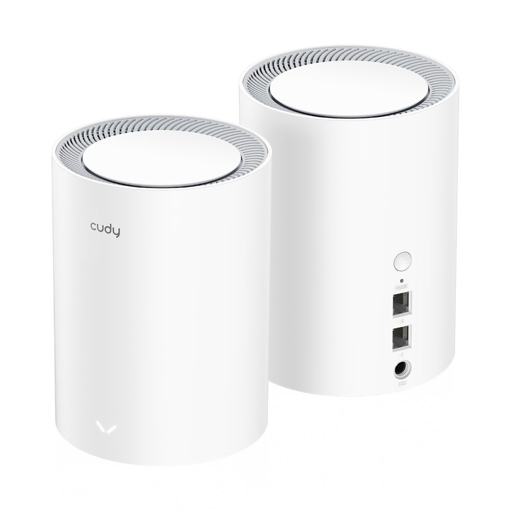 Cudy M1800 2-pack Bi-bande (2,4 GHz / 5 GHz) Wi-Fi 6 (802.11ax) Blanc 1 Interne