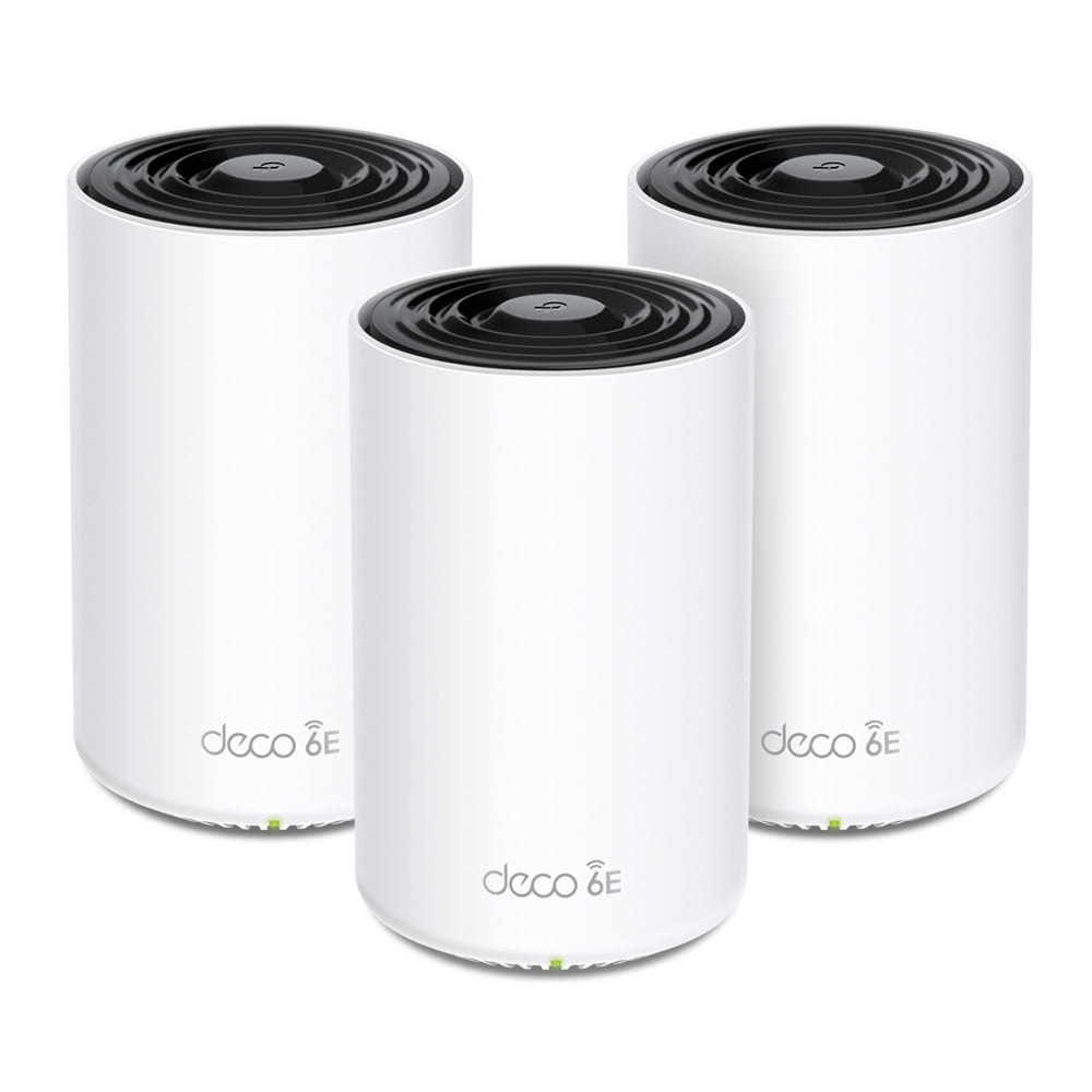 TP-LINK AXE5400 Whole Home Mesh Wi-Fi 6E System Tri-Band 574Mbps at 2.4GHz + 2402Mbps at 5GHz + 2402Mbps at 6GHz