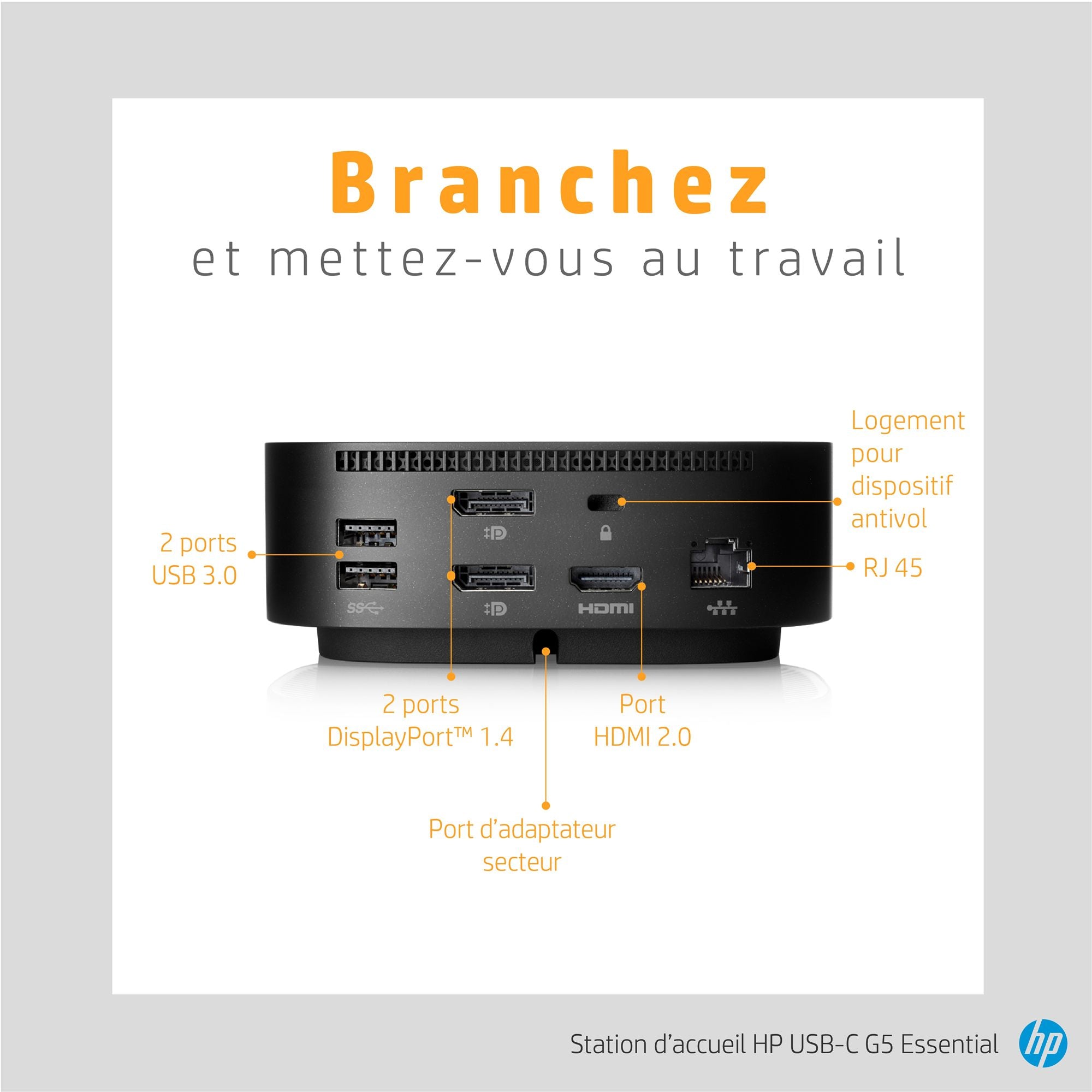HP Station d’accueil USB-C G5 Essential