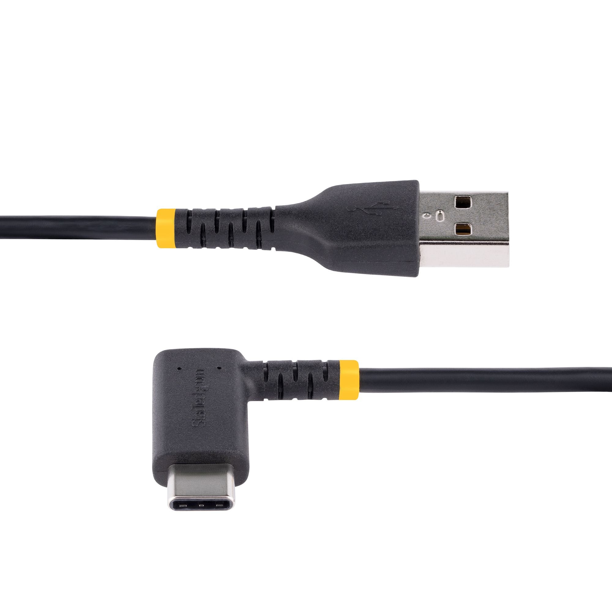 1ft USB A to C Charging Cable Angled