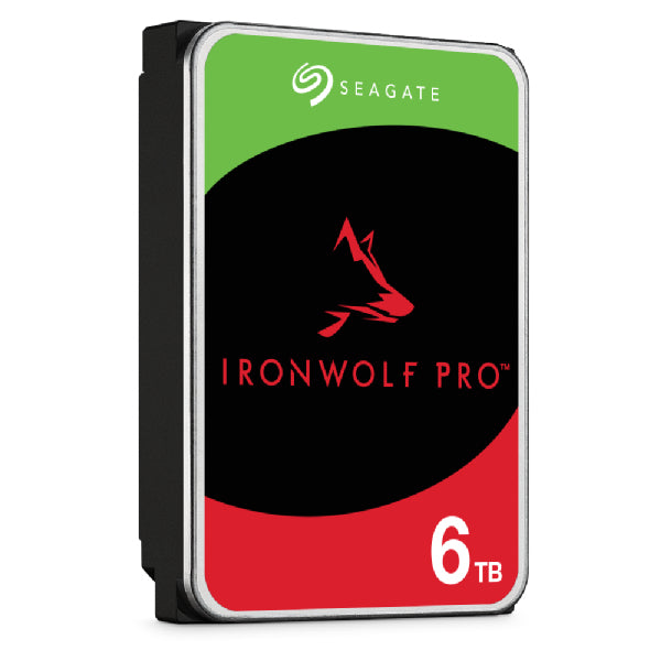 SEAGATE Ironwolf PRO Enterprise NAS HDD 6To 7200rpm 6Gb/s SATA 256Mo cache 8.9cm 3.5p 24x7 for NAS & RAID Rackmount systems BLK