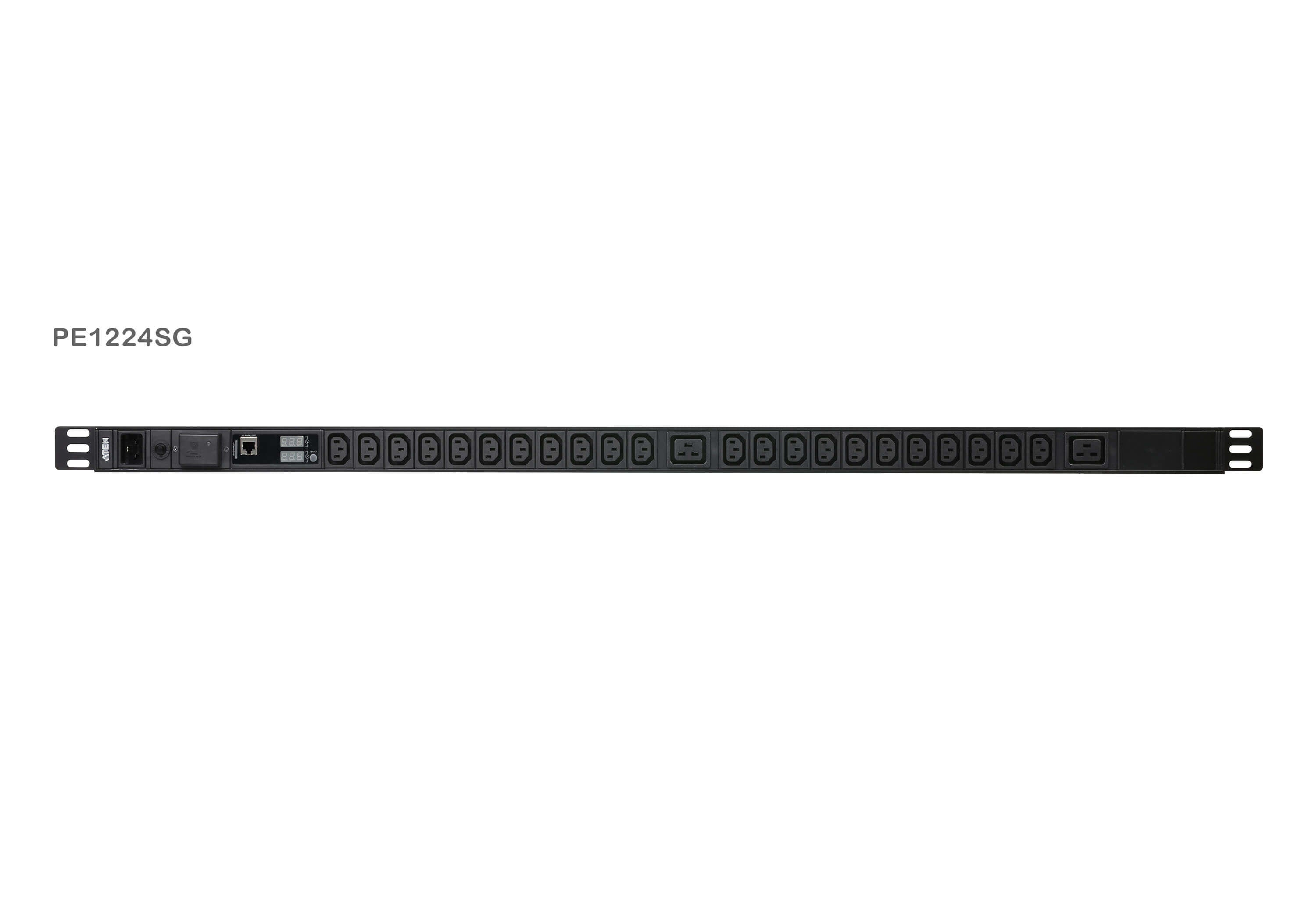 ATEN PE1224S PDU 19" 0U Parafoudre mesuré 16A 22 prises C13 - 2 prises C19