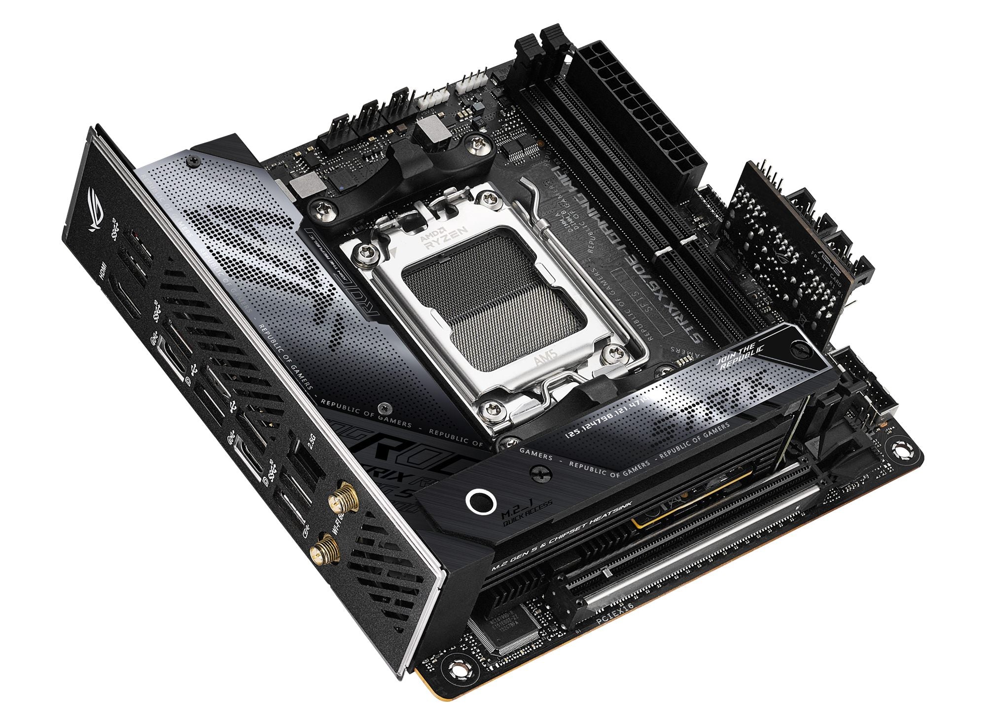 ASUS ROG STRIX X670E-I GAMING WIFI AM5 mITX MB 2xDIMM DDR5 2xM.2 2xSATA