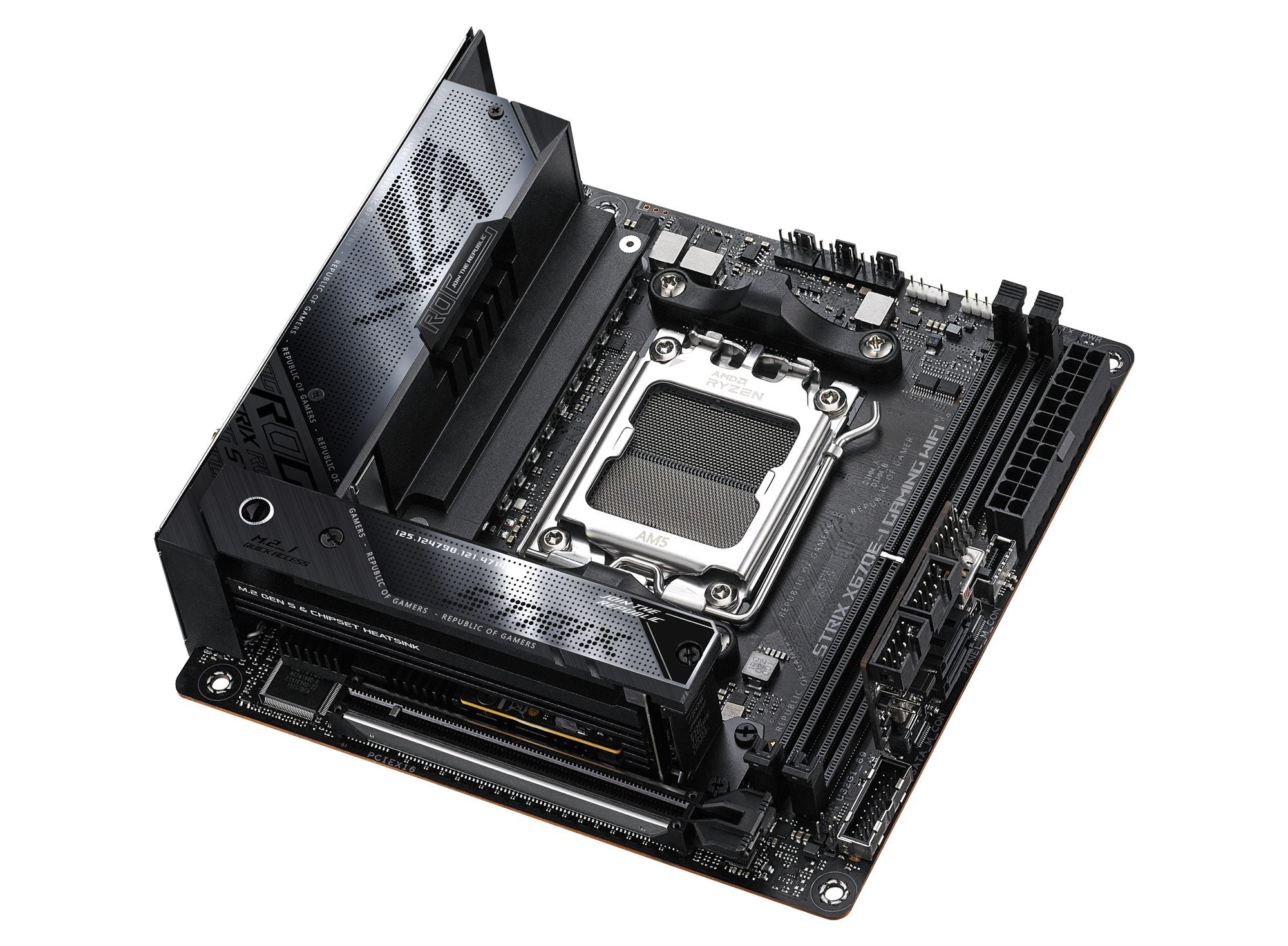 ASUS ROG STRIX X670E-I GAMING WIFI AM5 mITX MB 2xDIMM DDR5 2xM.2 2xSATA