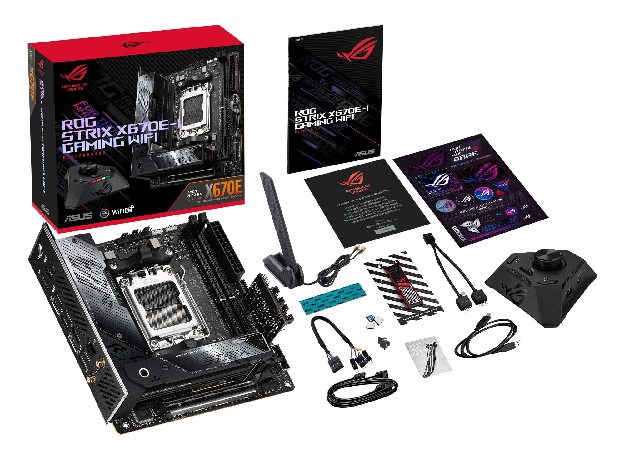 ASUS ROG STRIX X670E-I GAMING WIFI AM5 mITX MB 2xDIMM DDR5 2xM.2 2xSATA