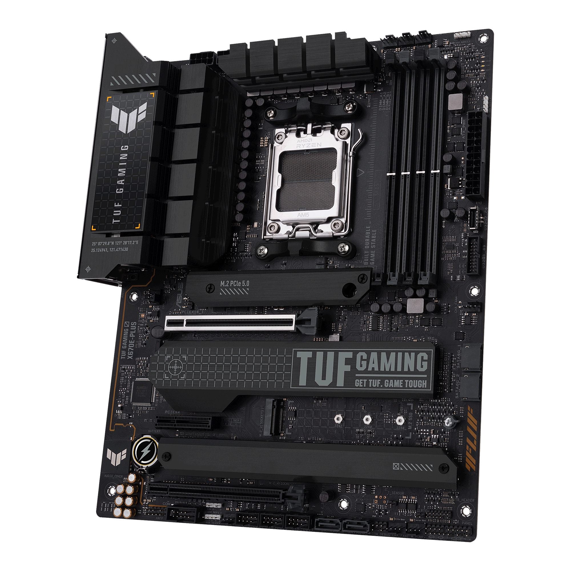ASUS TUF GAMING X670E-PLUS AM5 Socket 4DDR5 PCIe 5.0 x16 HDMI 2.1 DP 1.4 4xSATA 6Gb/s ATX