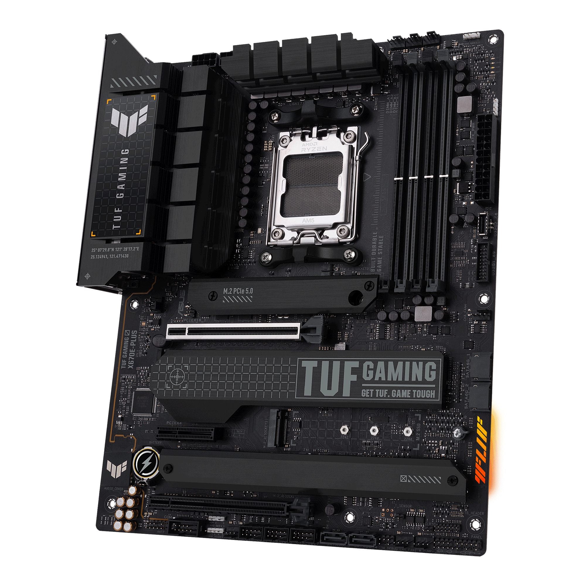 ASUS TUF GAMING X670E-PLUS AM5 Socket 4DDR5 PCIe 5.0 x16 HDMI 2.1 DP 1.4 4xSATA 6Gb/s ATX
