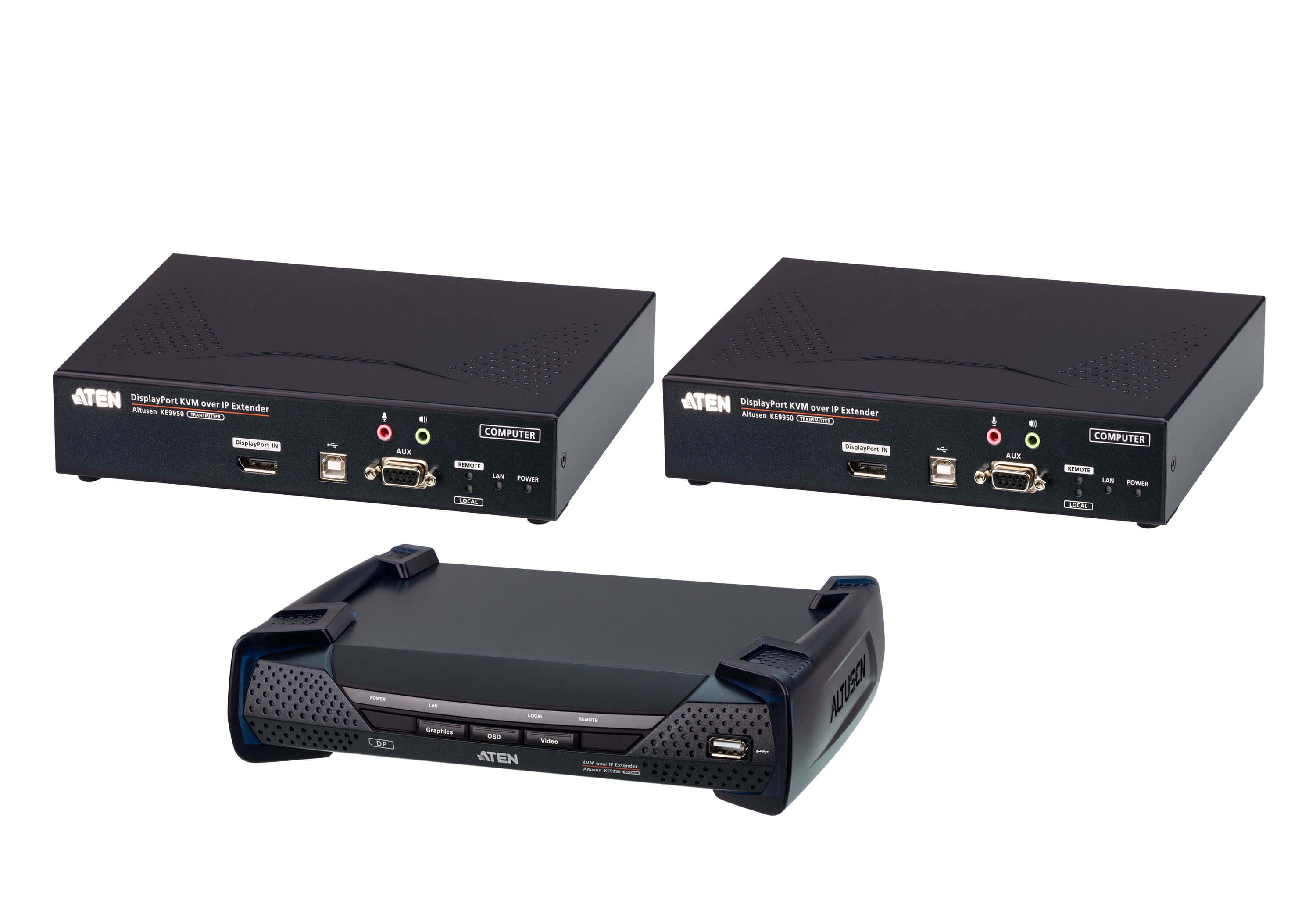 ATEN PREMIUM KE9950ATC KVM IP 2TX-1RX DP 4K/ USB SUR SFP/LAN