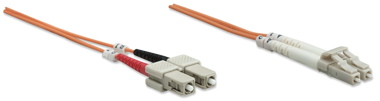 Intellinet 2m LC/SC câble de fibre optique OM1 Orange