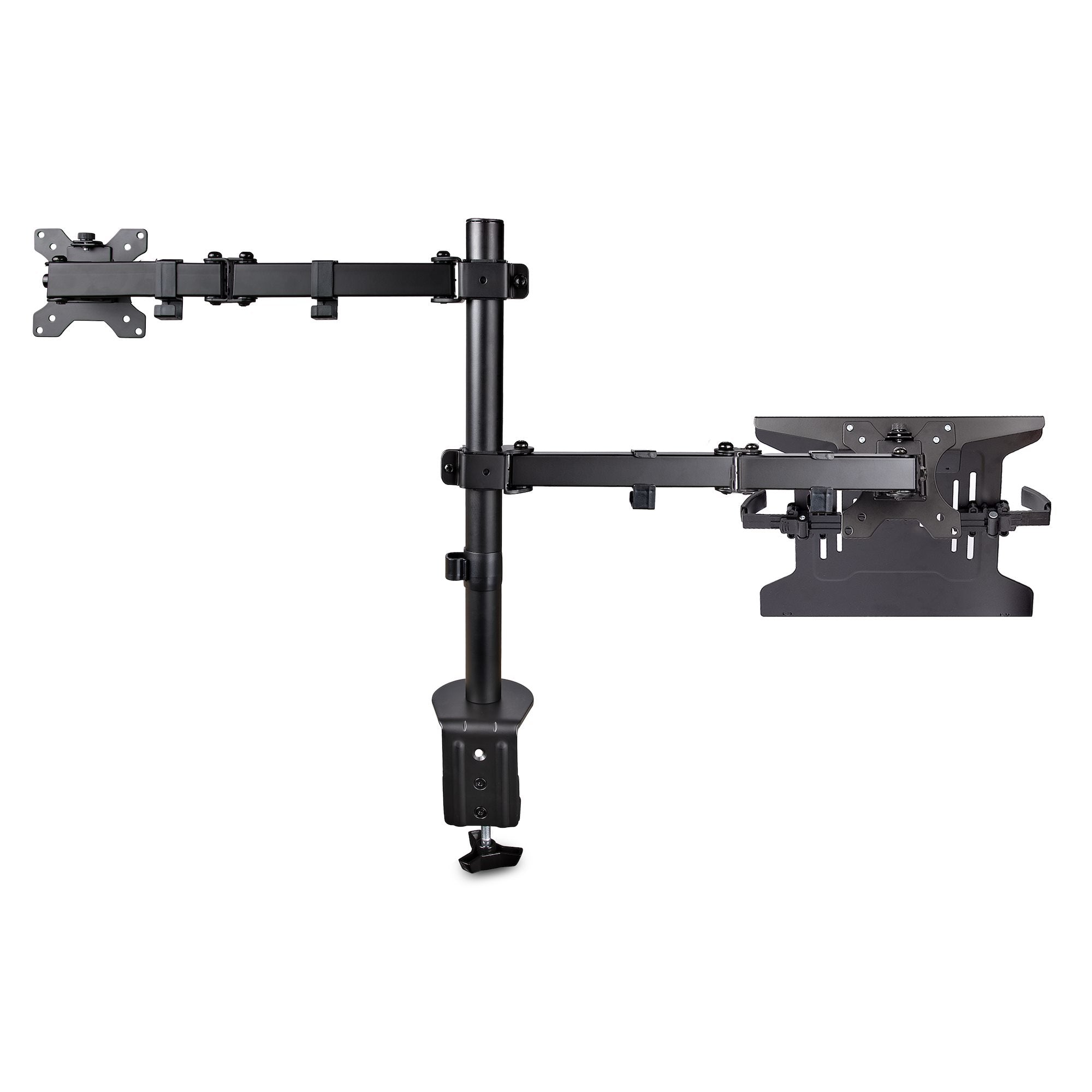 Monitor Arm with Laptop Tray Adjustable