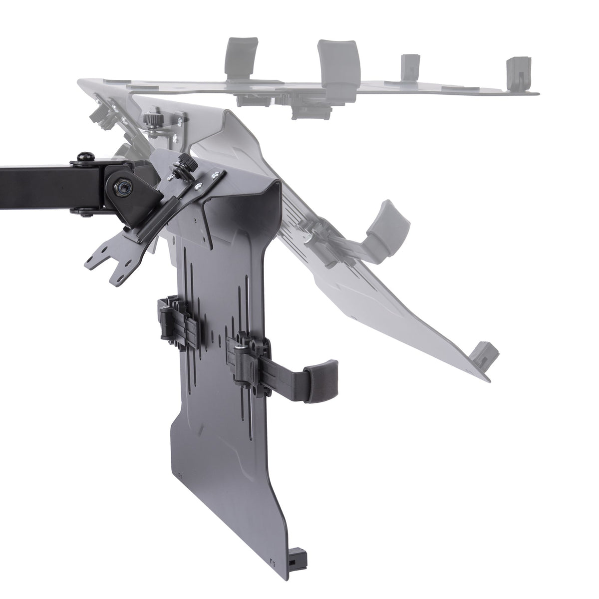Monitor Arm with Laptop Tray Adjustable
