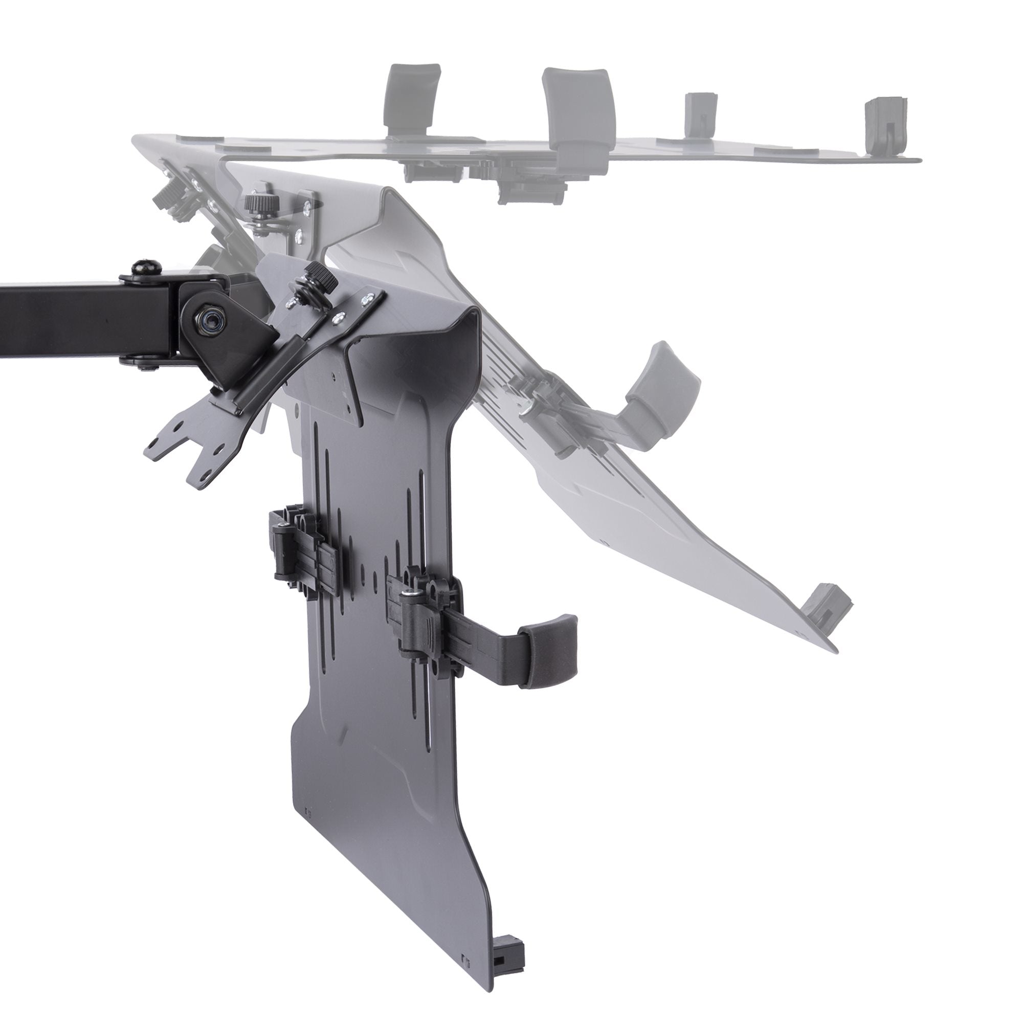 Monitor Arm with Laptop Tray Adjustable