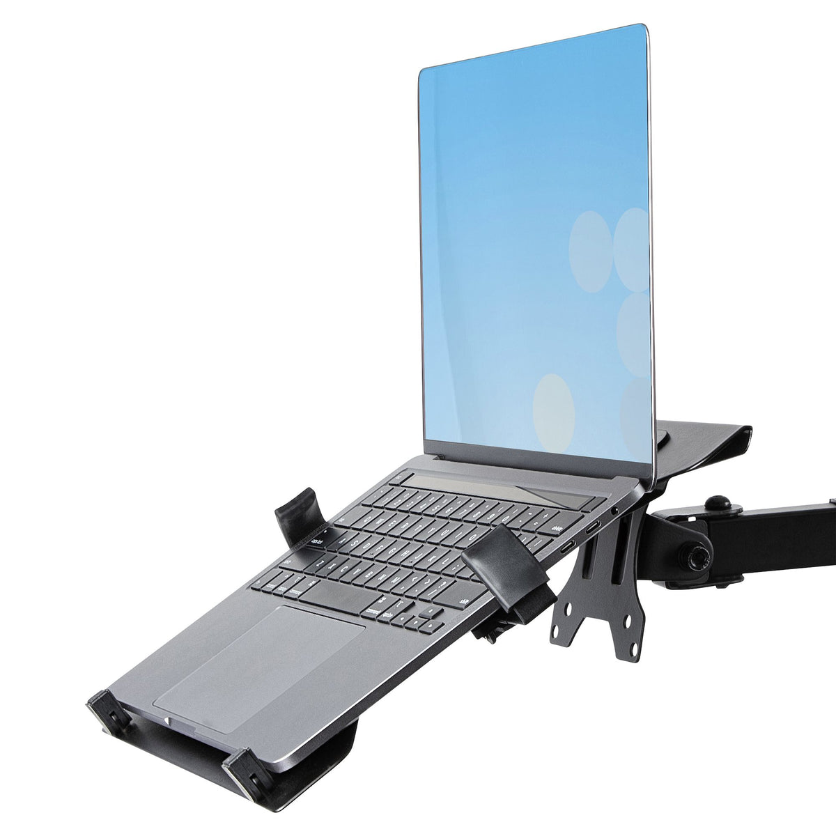 Monitor Arm with Laptop Tray Adjustable