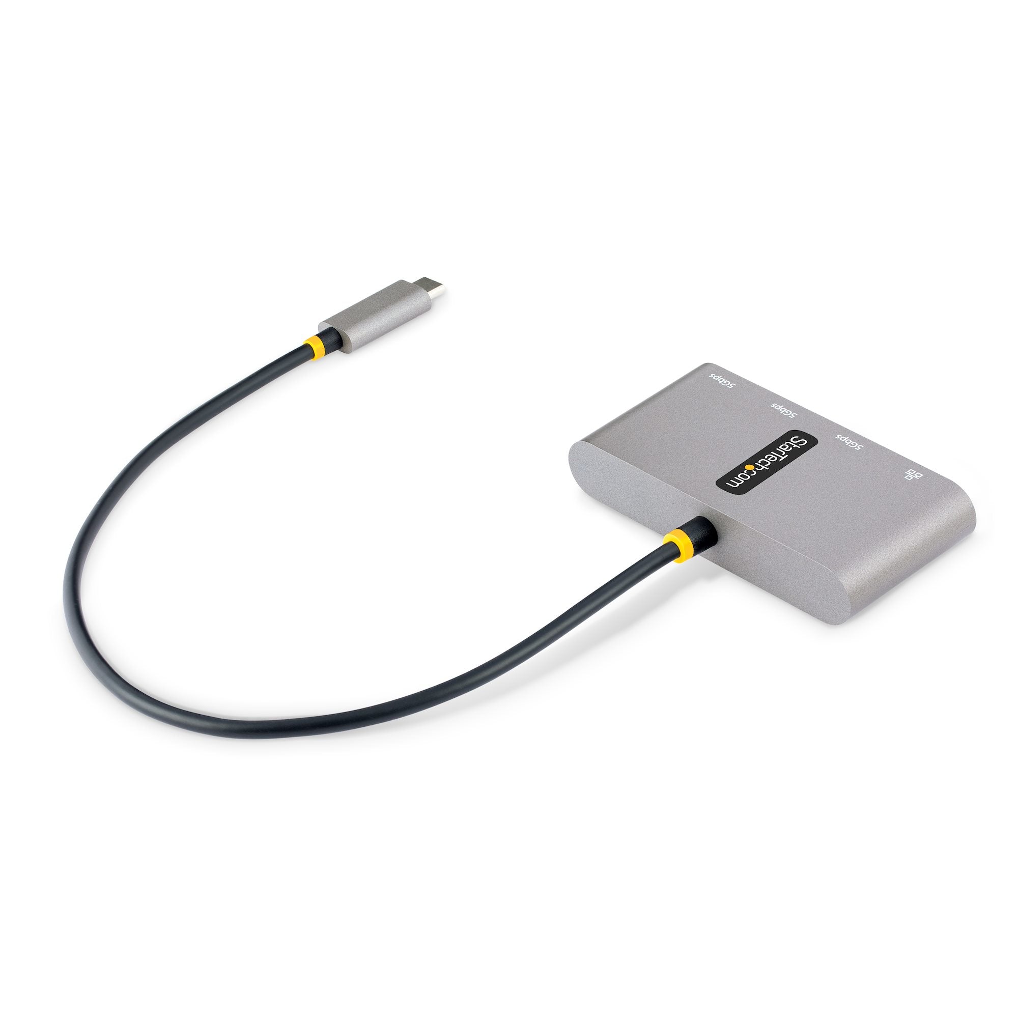 3-Port USB-C Hub with Ethernet Portable