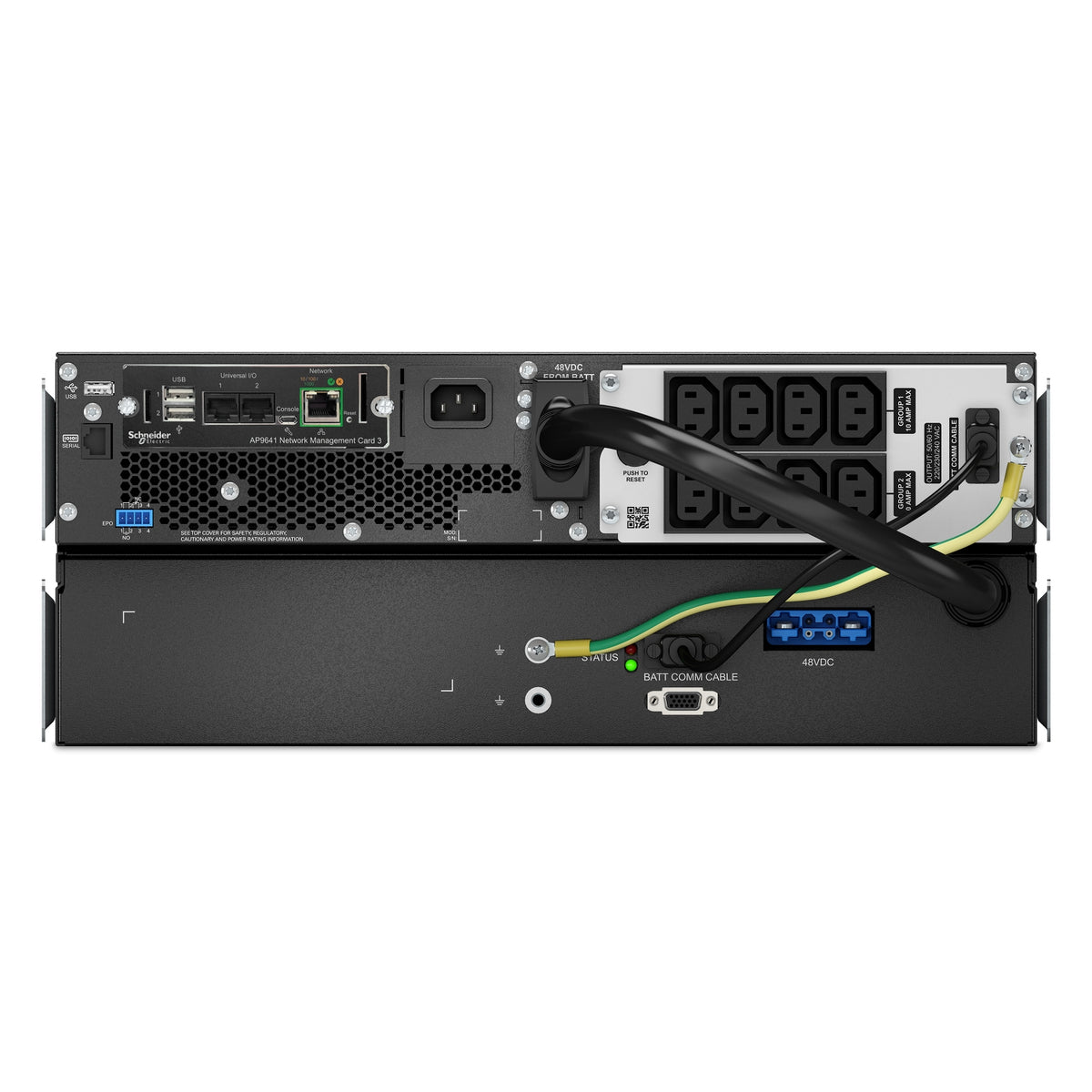 APC Smart-UPS On-Line 1000VA UPS Rack high density AC 220/230V 900Watt 1000VA Li-ion oc 8 4U 1.83m cord BK silver
