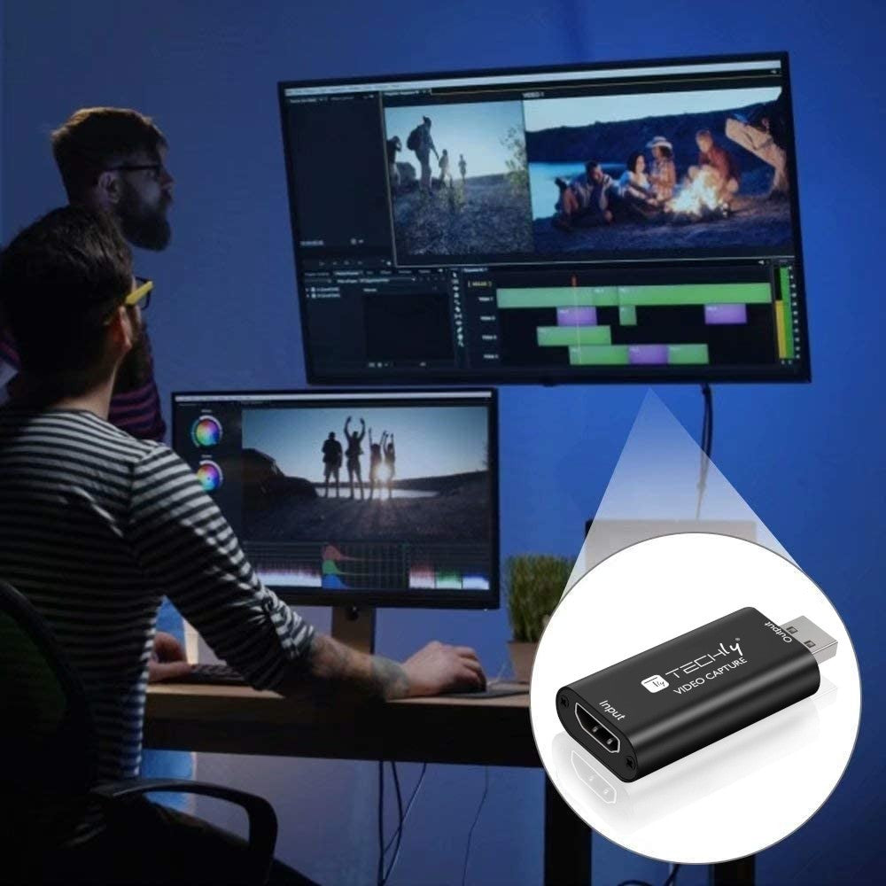 Techly I-USB-VIDEO-1080TY Carte de capture de signal HDMI 1080p Grabber pour USB 2.0