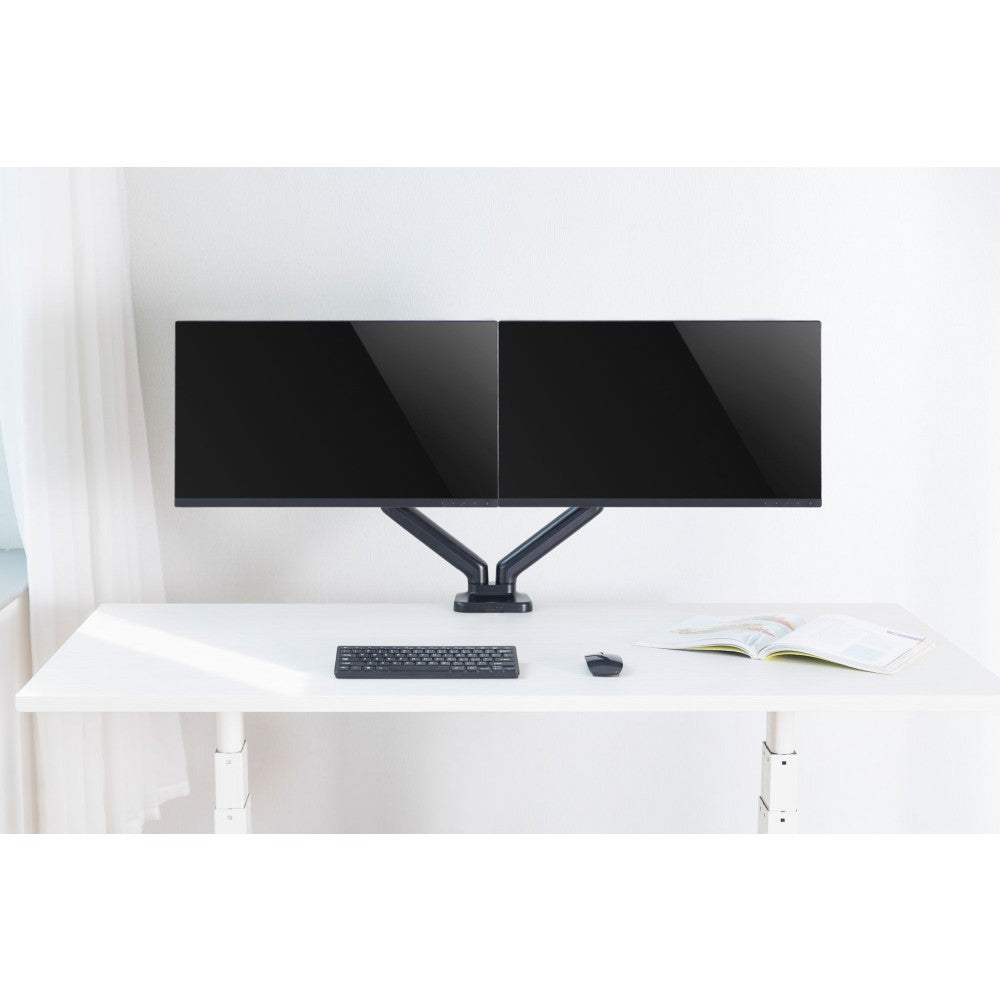 "Techly ICA-LCD 462B Support de double moniteur 17-32"" LCD 9kg rotatif a gaz"
