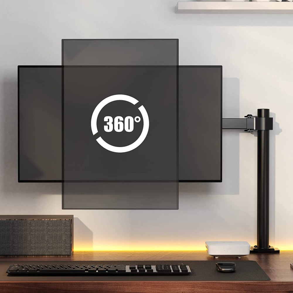"Techly ICA-LCD 503BK2 Support de bureau rotatif pour moniteurs LCD de 13 a 27"", 8kg"