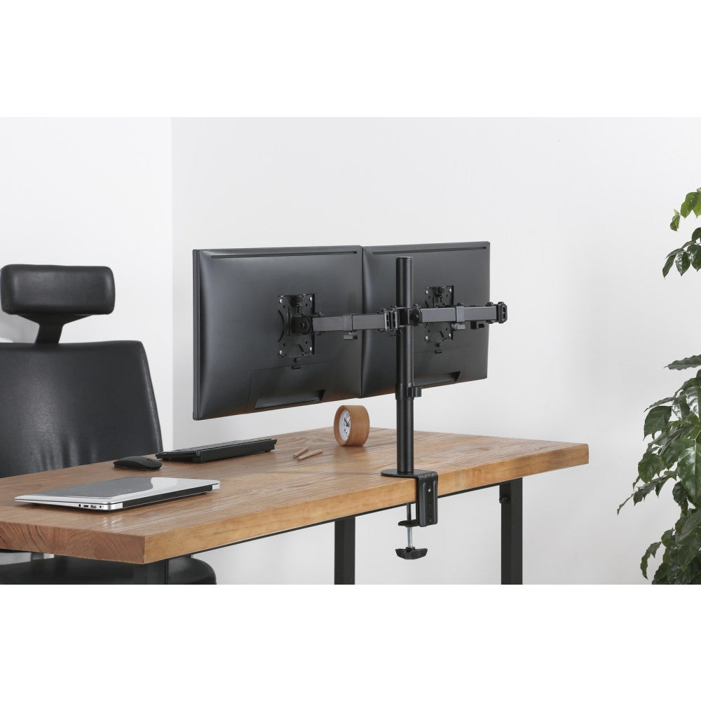 Techly ICA-LCD 582-D Support de Moniteur Double 13-32” LCD 8kg Bureau Rotatif