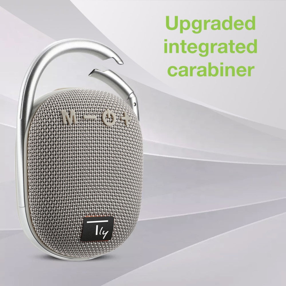 Techly ICASBL321GR Haut-parleur Bluetooth 5.3, 5W, TWS, LED, USB MicroSD MP3, gris