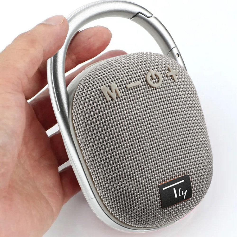 Techly ICASBL321GR Haut-parleur Bluetooth 5.3, 5W, TWS, LED, USB MicroSD MP3, gris