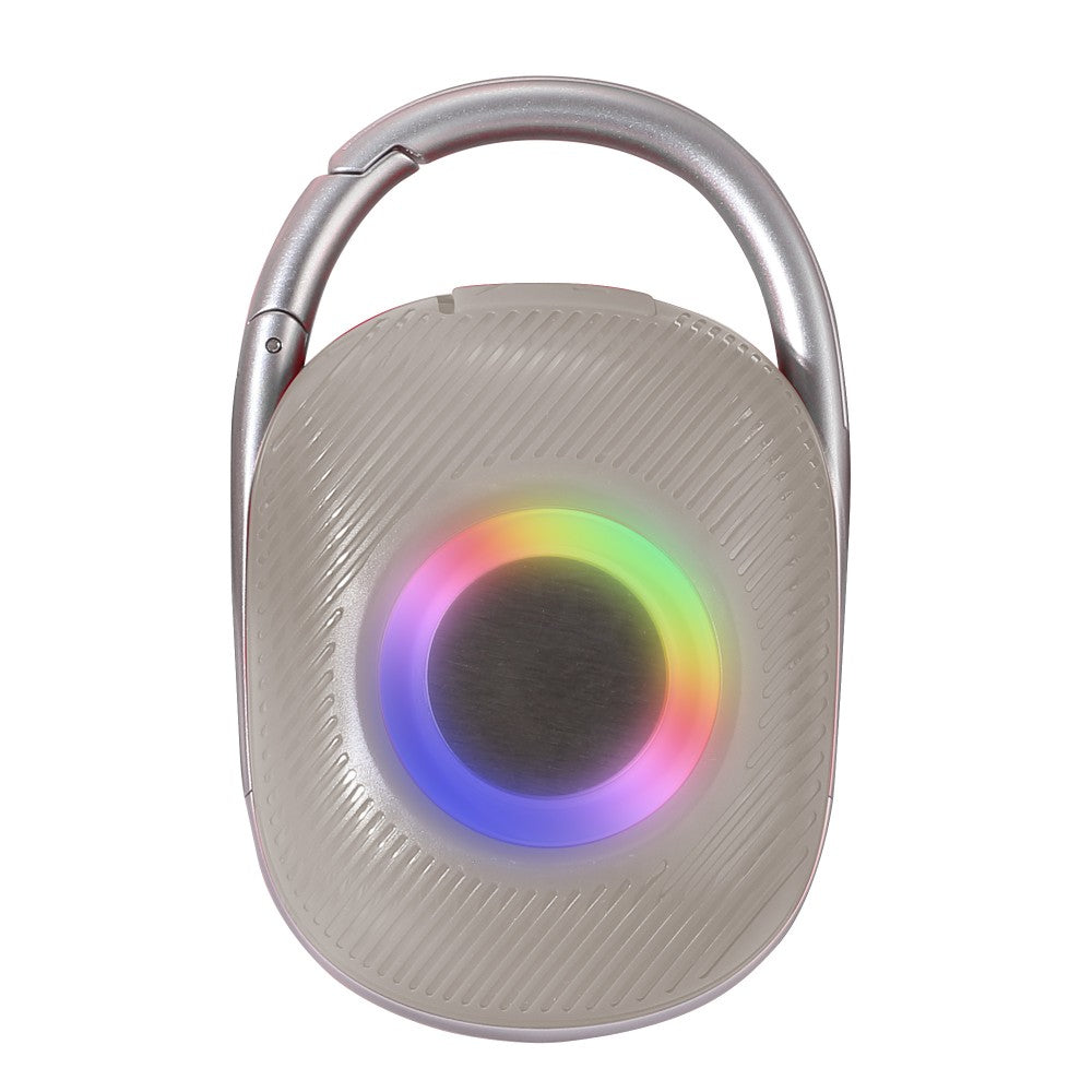 Techly ICASBL321GR Haut-parleur Bluetooth 5.3, 5W, TWS, LED, USB MicroSD MP3, gris