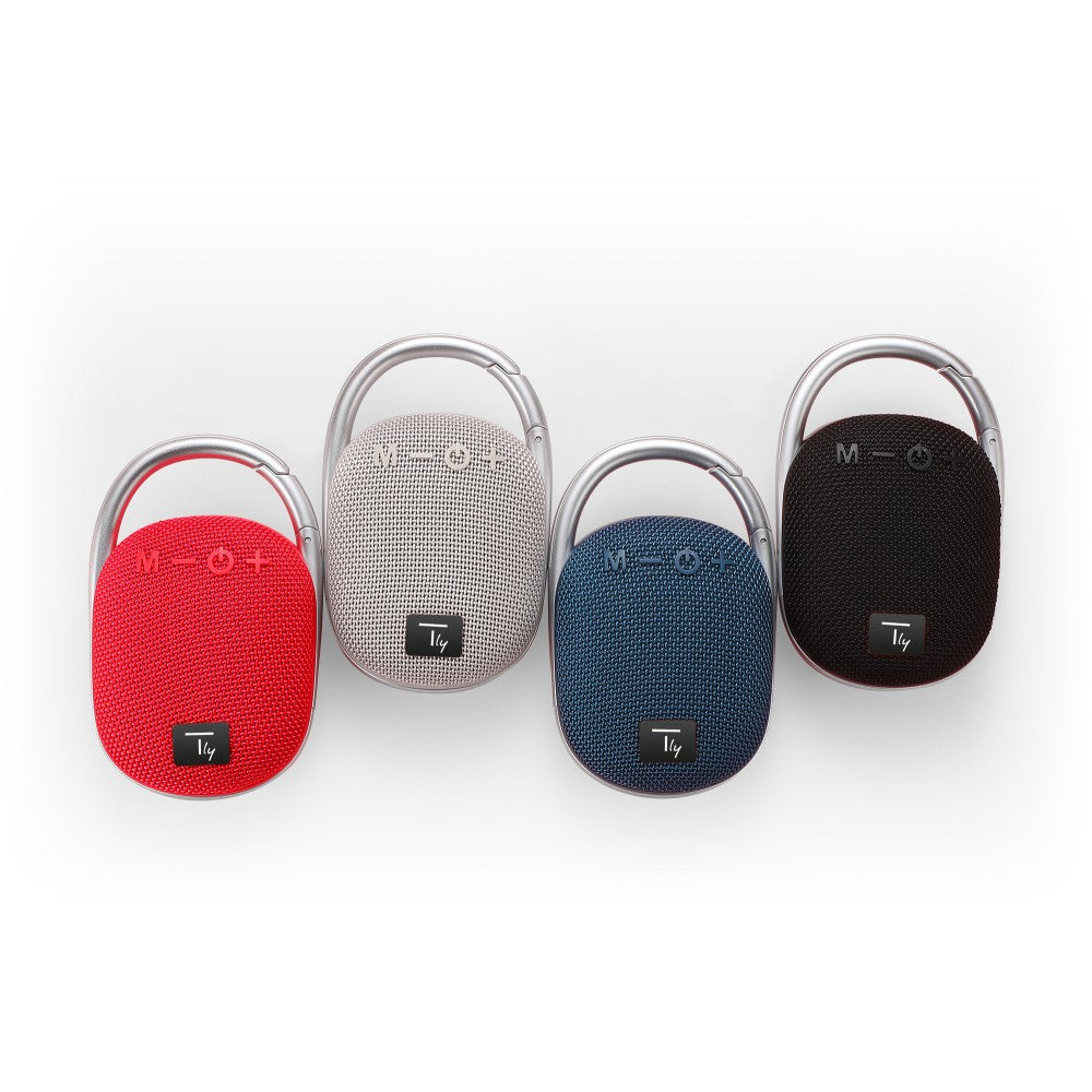 Techly ICASBL321BL Haut-parleur Bluetooth 5.3, 5W TWS, LED USB MicroSD MP3 Bleu