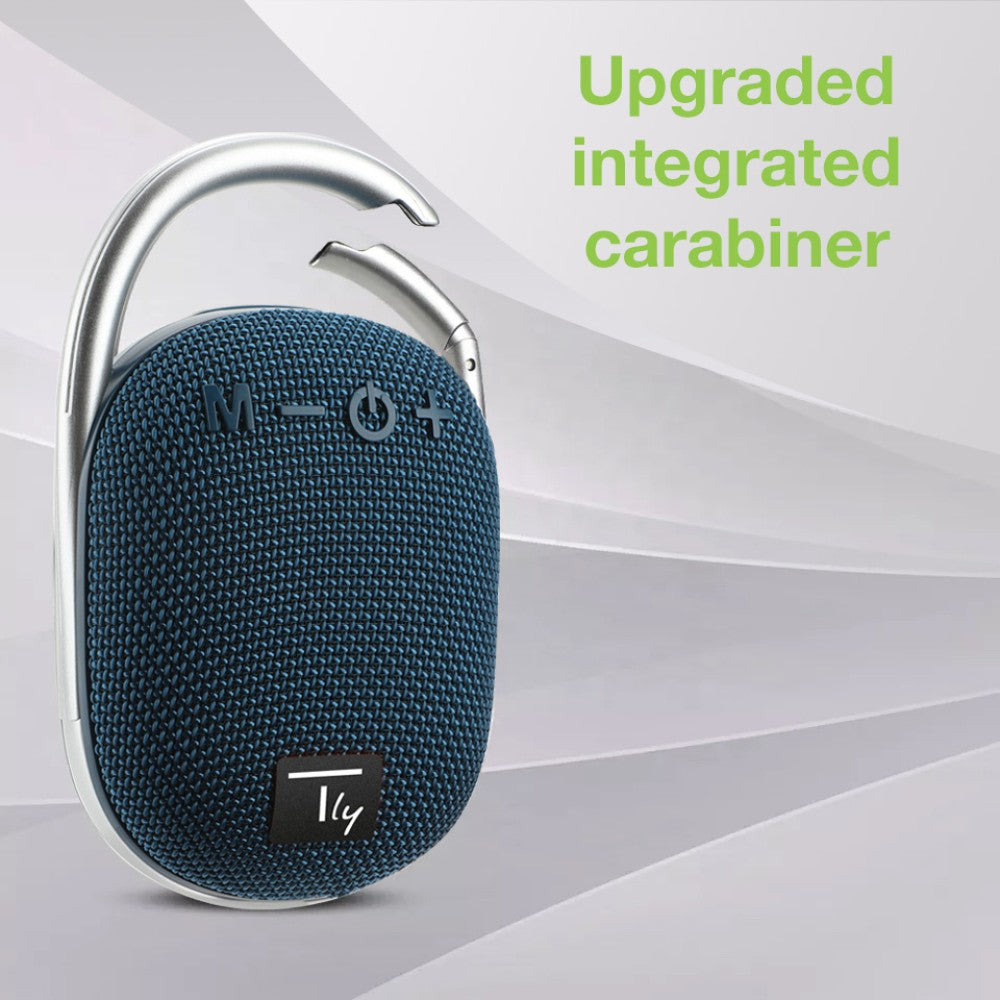Techly ICASBL321BL Haut-parleur Bluetooth 5.3, 5W TWS, LED USB MicroSD MP3 Bleu