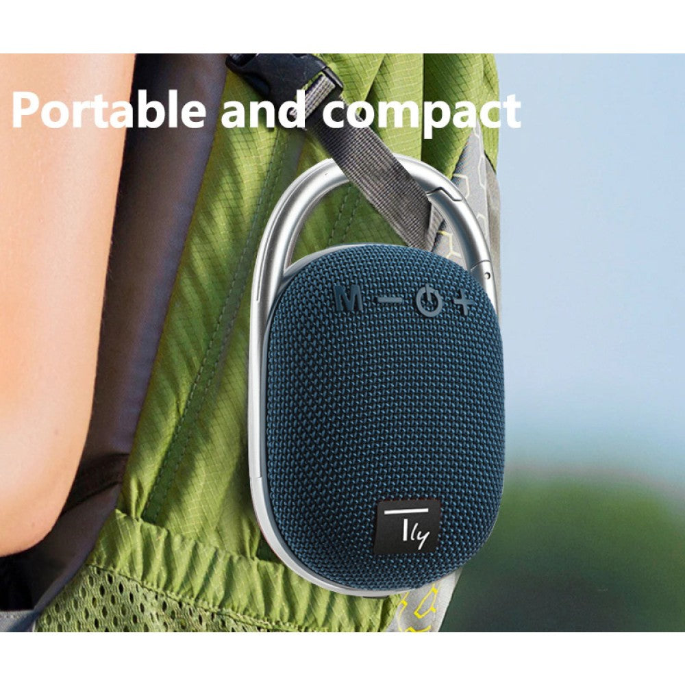 Techly ICASBL321BL Haut-parleur Bluetooth 5.3, 5W TWS, LED USB MicroSD MP3 Bleu