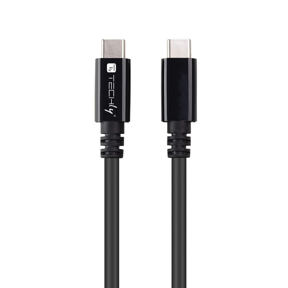 Techly ICOC MUSB40-CMCM08 Câble USB 4.0 USB-C vers USB-C Thunderbolt 4 PD M/M 80cm