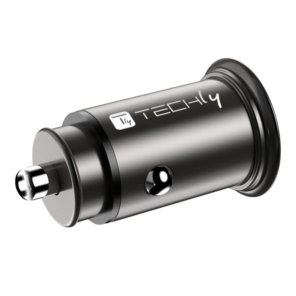 Techly IUSB2-CAR5-AC38W Chargeur de voiture USB-C & USB-A 38W/3A 5-12V